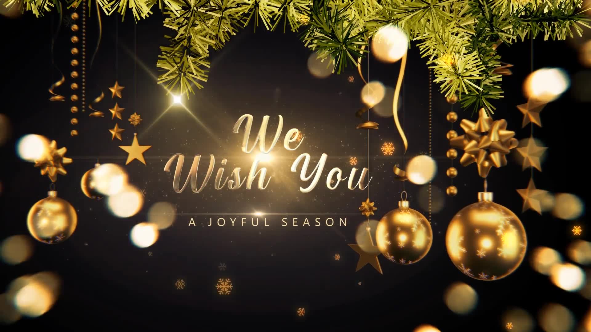 Golden Christmas Wishes 4K Videohive 29651275 After Effects Image 2