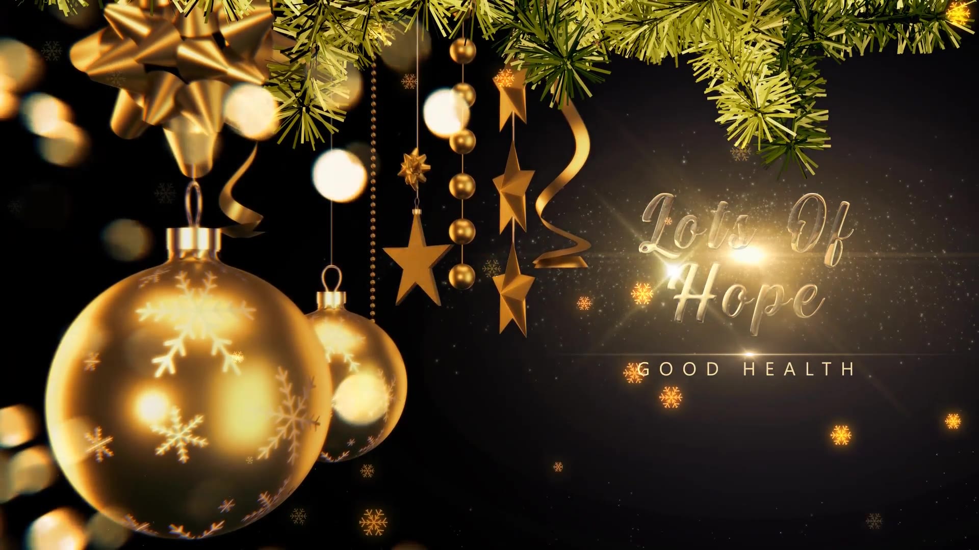 4 wishes. Videohive Gold Christmas.