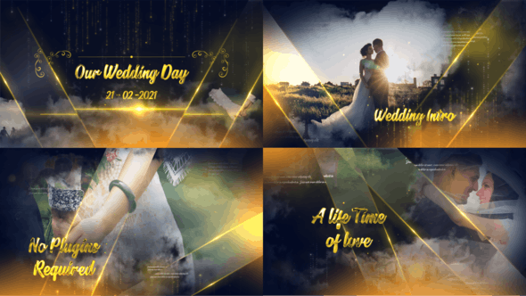 Golden Elegant Wedding Slide - 28417557 Download Videohive