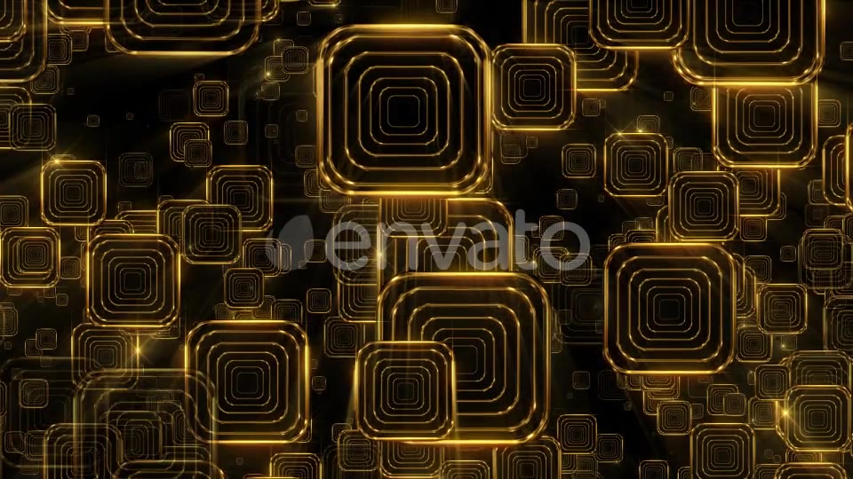 Golden Falling Squares 1 - Download Videohive 21934360