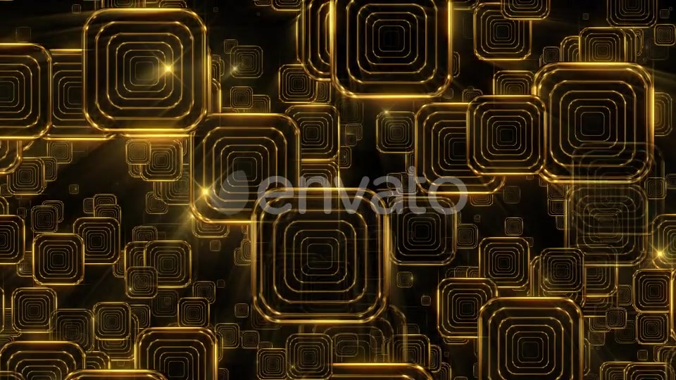 Golden Falling Squares 1 - Download Videohive 21934360