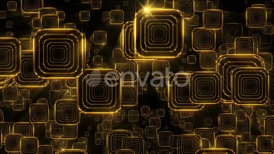 Golden Falling Squares 1 - Download Videohive 21934360