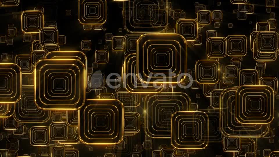 Golden Falling Squares 1 - Download Videohive 21934360