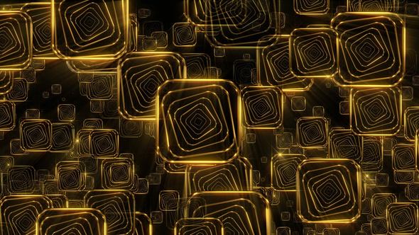 Golden Falling Squares 2 - Download Videohive 21934367