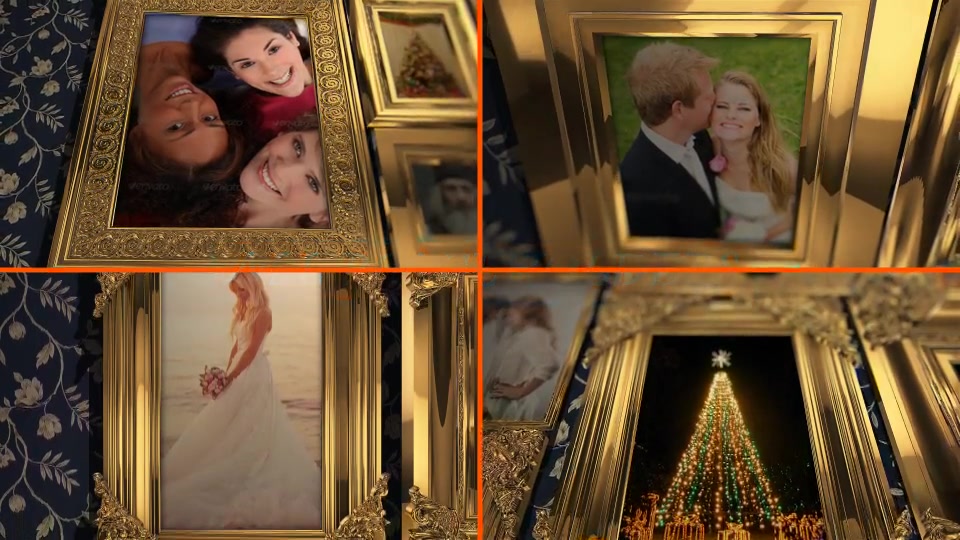 Golden Frames Photo Gallery Kit - Download Videohive 18819937