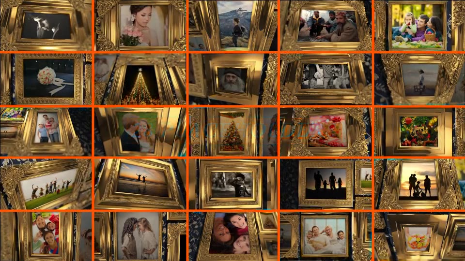 Golden Frames Photo Gallery Kit - Download Videohive 18819937