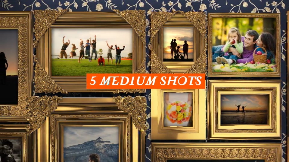 Golden Frames Photo Gallery Kit - Download Videohive 18819937