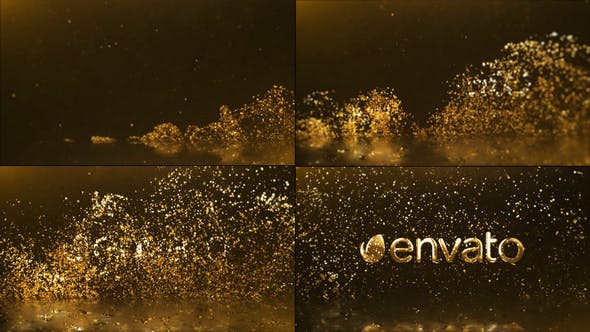 Golden Glitter Particles Logo Reveal - 34333980 Download Videohive