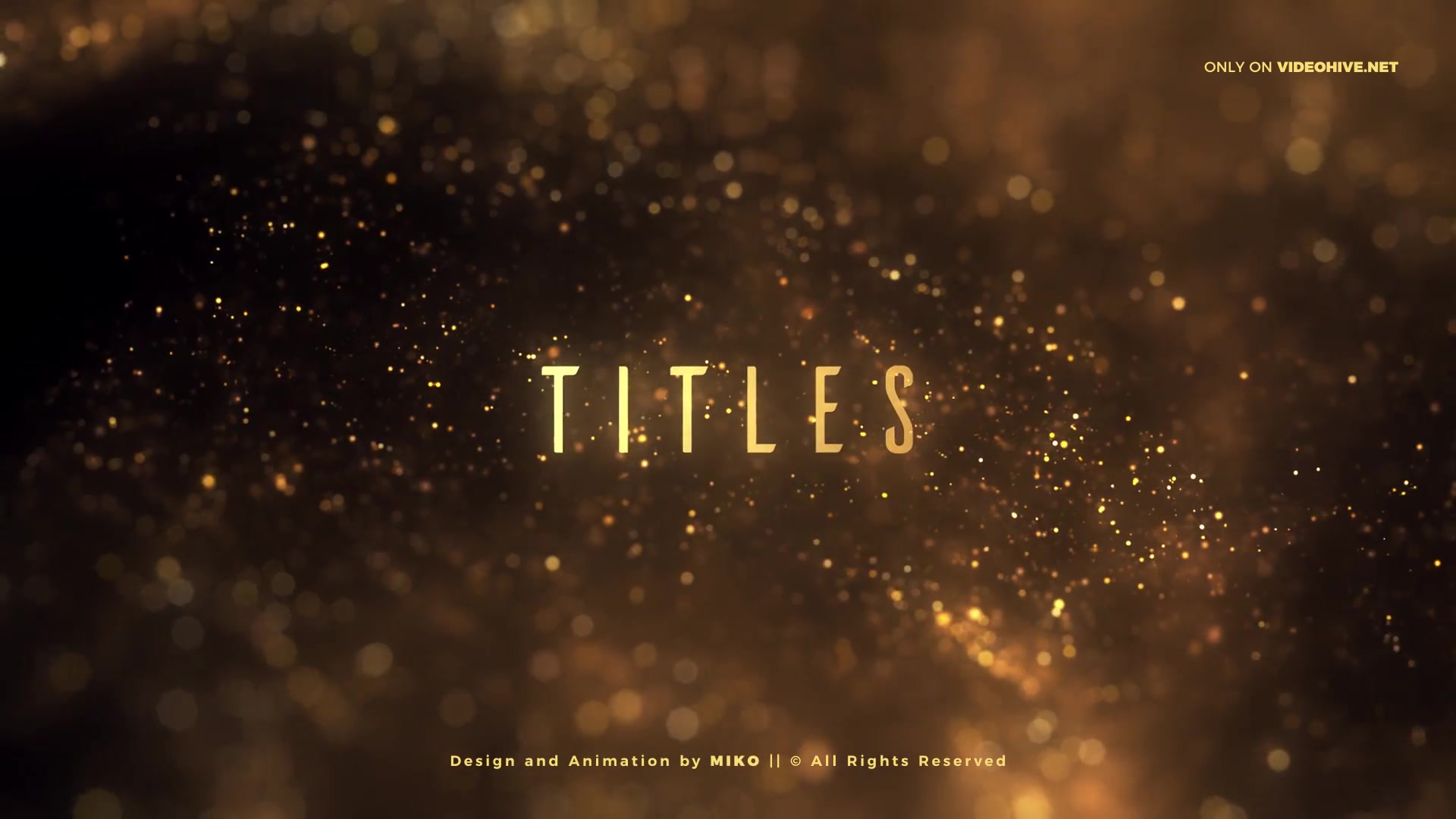 Golden Glitter Particles Titles Videohive 25542712 After Effects Image 3