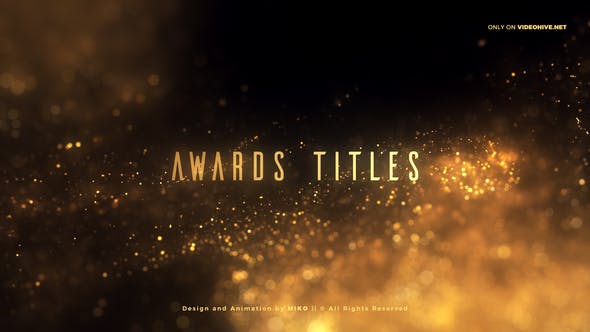 Golden Glitter Particles Titles - Download 25542712 Videohive