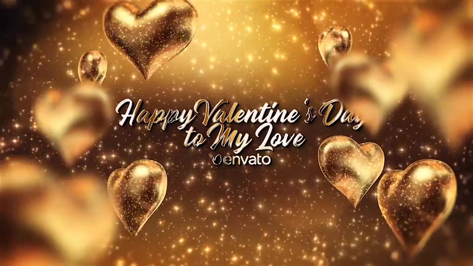 Golden Hearts Valentines Greeting Videohive 25573896 After Effects Image 10
