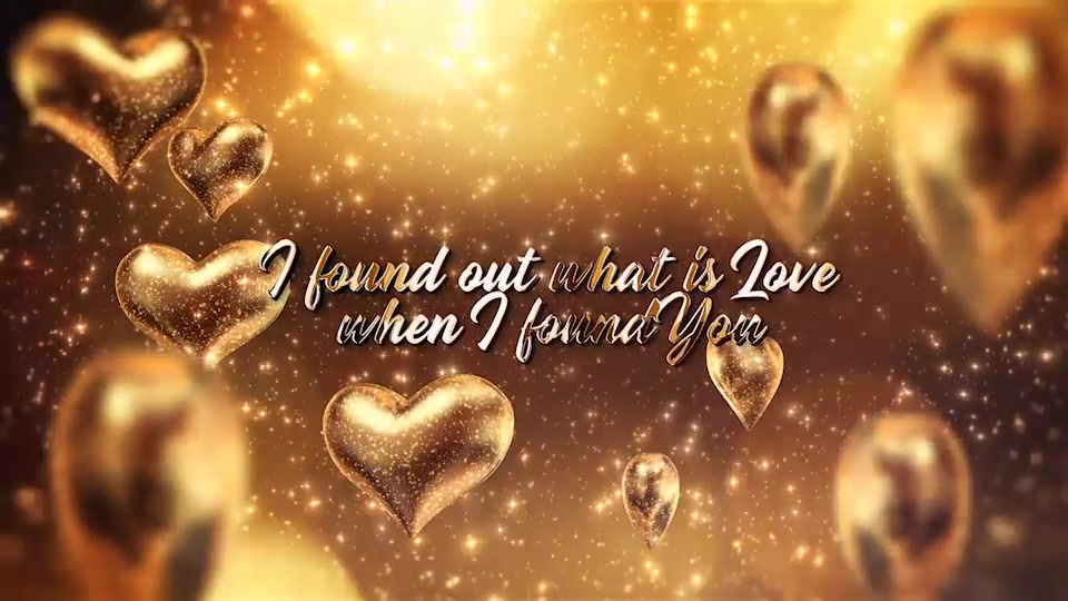 Golden Hearts Valentines Greeting Videohive 25573896 After Effects Image 6