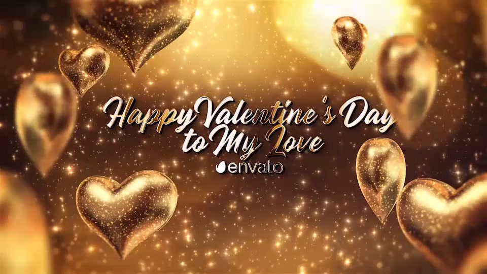 Golden Hearts Valentines Greeting Videohive 25573896 After Effects Image 8