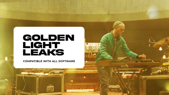 Golden Light Leaks - Videohive 35854156 Download