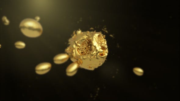 Golden Liquid Logo Reveal - 12407241 Videohive Download