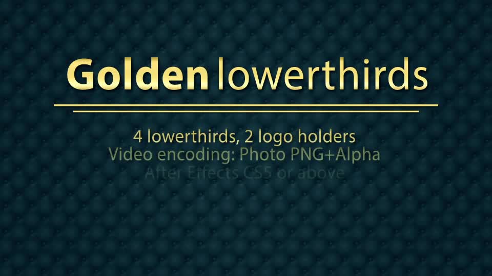 Golden Lowerthirds Videohive 14934164 After Effects Image 1