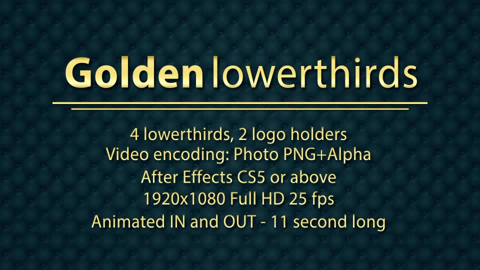 Golden Lowerthirds Videohive 14934164 After Effects Image 2