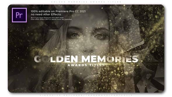 Golden Memories Awards Titles - Download Videohive 33756889