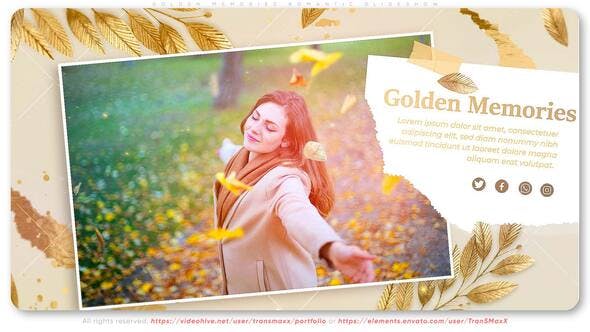 Golden Memories Romantic Slideshow - Download 36396733 Videohive