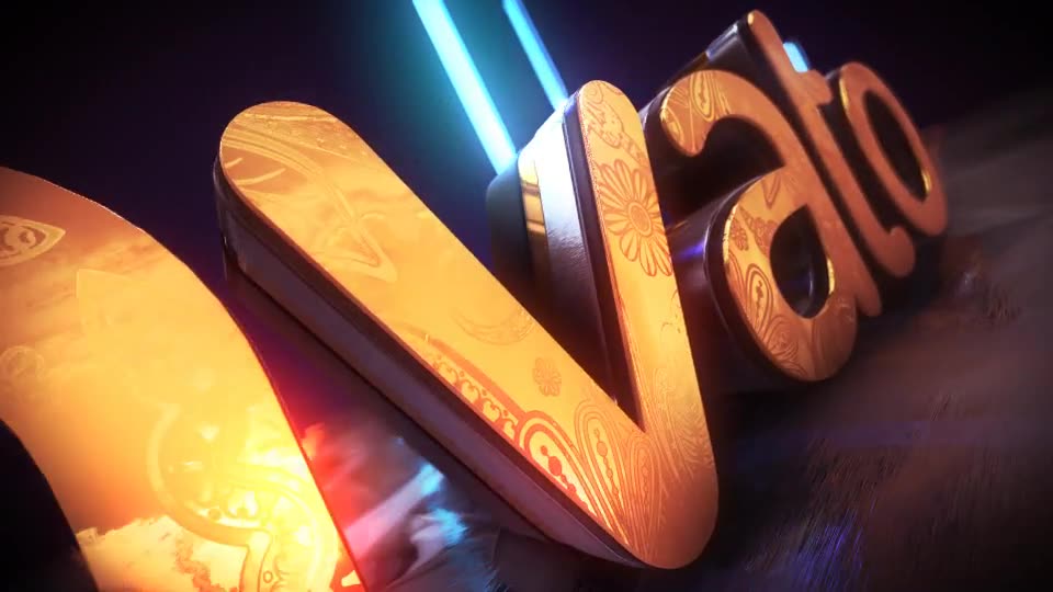 Golden Neon Logo Intro - Download Videohive 21255299