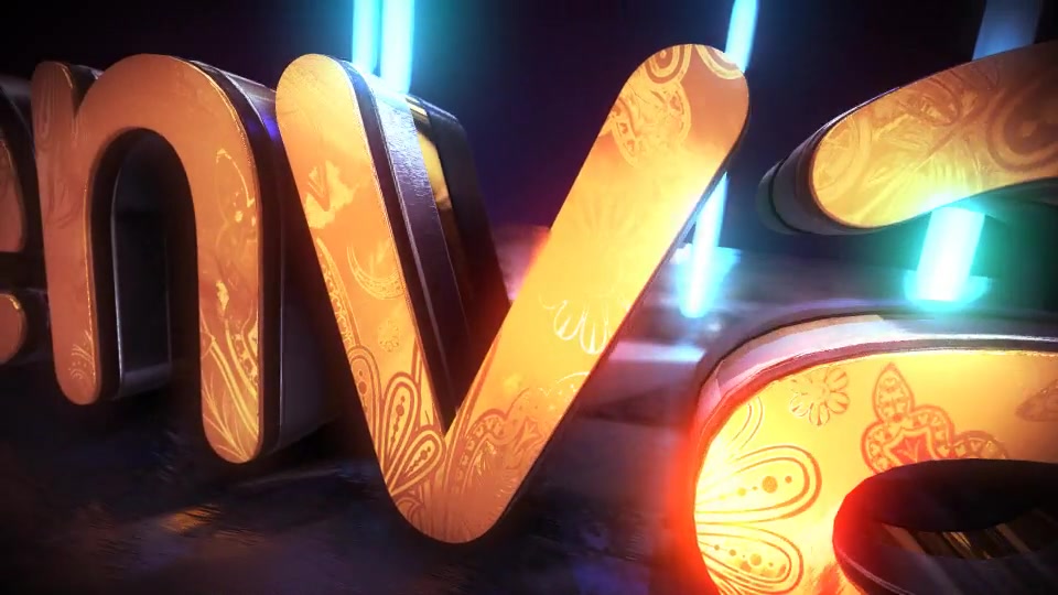 Golden Neon Logo Intro - Download Videohive 21255299