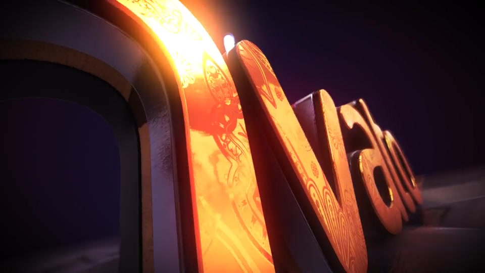 Golden Neon Logo Intro - Download Videohive 21255299