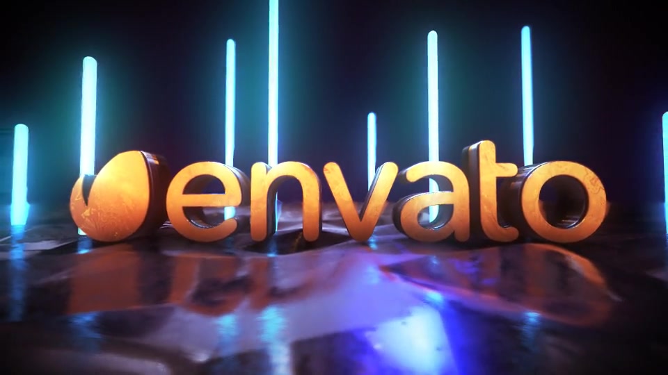 Golden Neon Logo Intro - Download Videohive 21255299