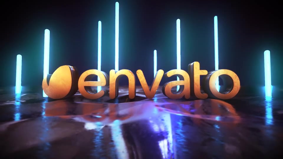 Golden Neon Logo Intro - Download Videohive 21255299