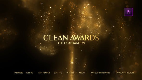 Golden Particles Award Titles – Mogrt - Download 27480757 Videohive