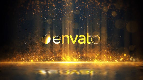 Golden Particles Glitter Logo - 24895583 Download Videohive