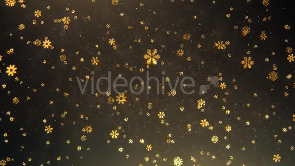 Golden Snowflakes 4k - Download Videohive 20901031