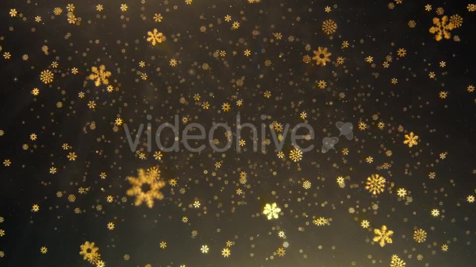 Golden Snowflakes 4k - Download Videohive 20901031