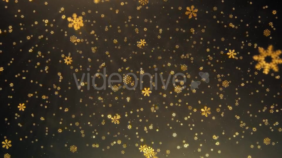 Golden Snowflakes 4k - Download Videohive 20901031