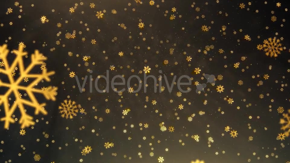 Golden Snowflakes 4k - Download Videohive 20901031