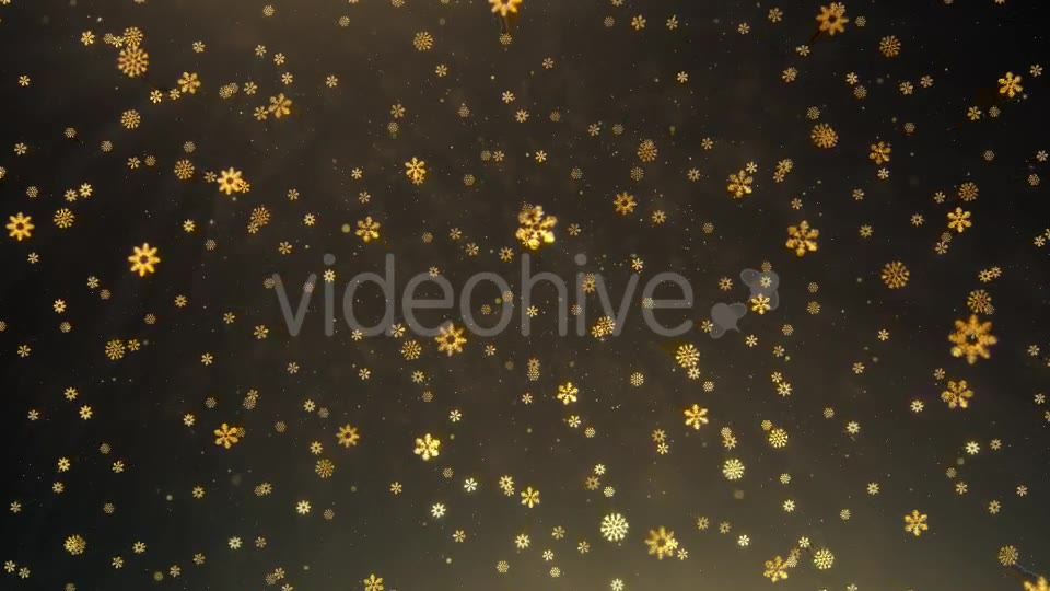 Golden Snowflakes 4k - Download Videohive 20901031