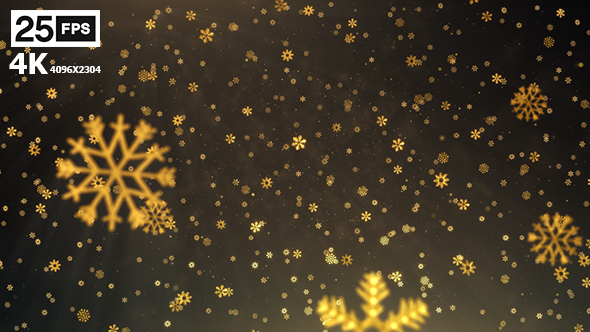 Golden Snowflakes 4k - Download Videohive 20901031