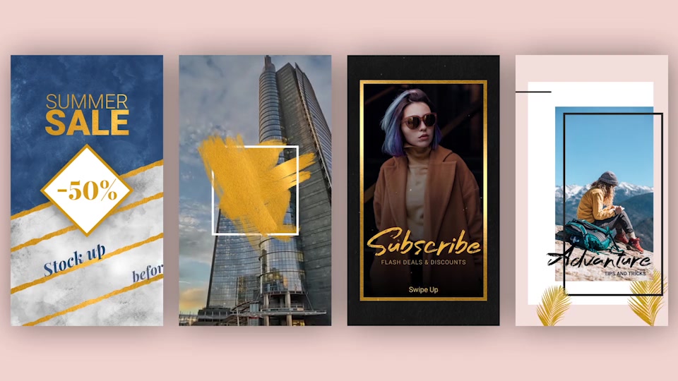 Golden Stories // Animated Stories for Instagram - Download Videohive 22630824