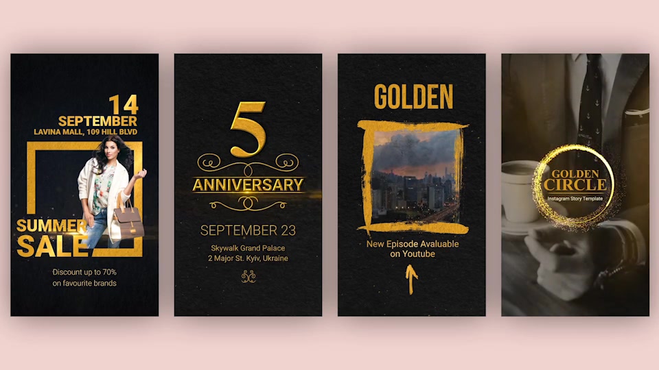 Golden Stories // Animated Stories for Instagram - Download Videohive 22630824