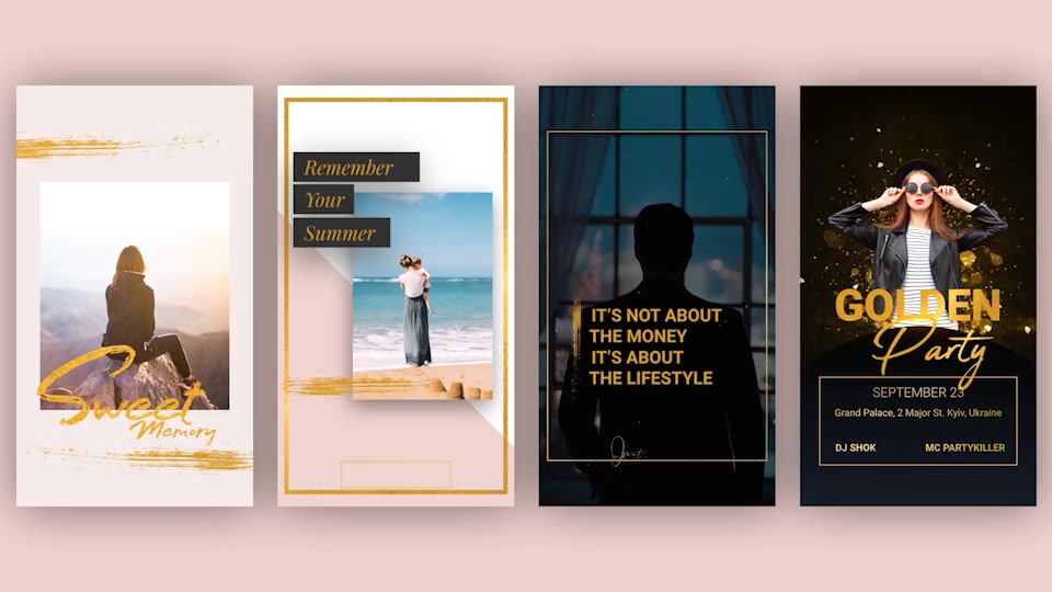 Golden Stories // Animated Stories for Instagram - Download Videohive 22630824