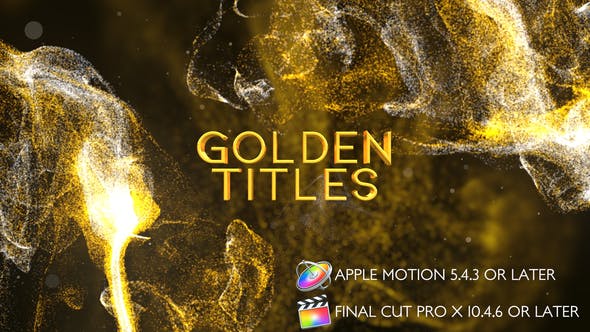 Golden Titles Apple Motion - 28299737 Videohive Download