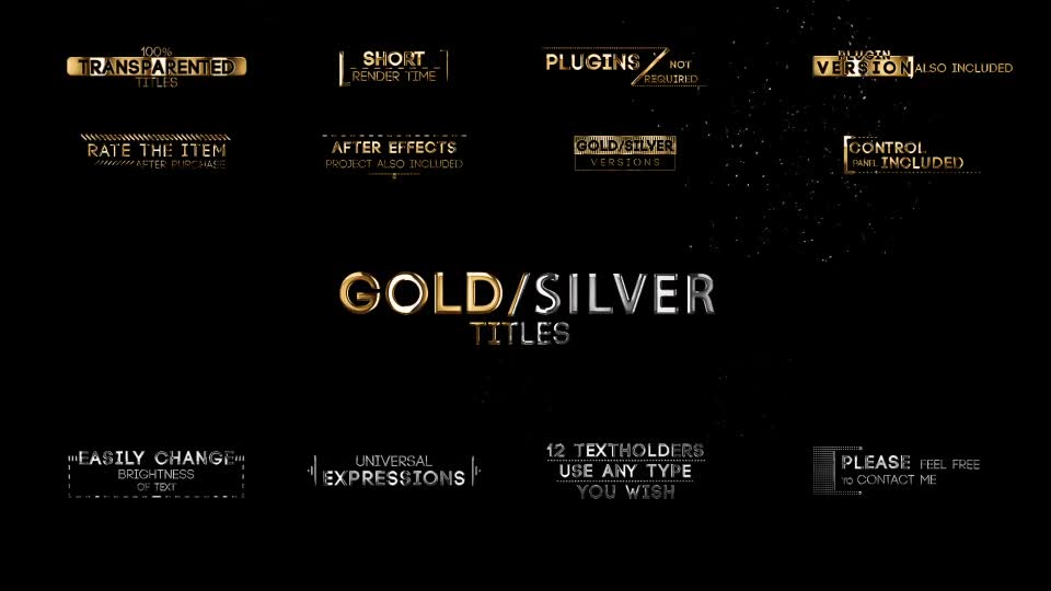 Golden Titles for Premiere Pro & After Effects Videohive 22390448 Premiere Pro Image 1