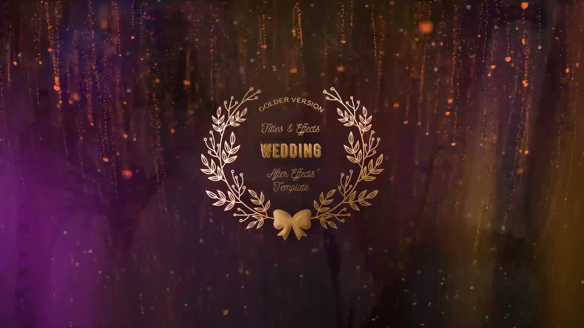 after effects template golden wedding titles pack free download