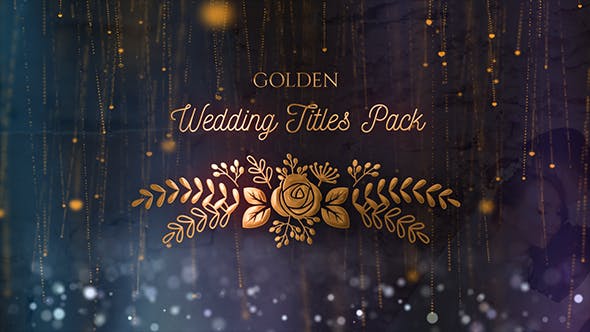 after effects templates golden wedding titles pack free download