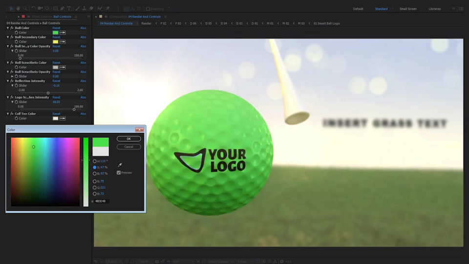 Golf Ball Logo Videohive 23800158 After Effects Image 8