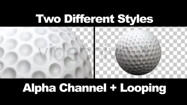 Golf Ball Spinning / Rotating Series of 2 + Alpha Videohive 757901 Motion Graphics Image 2