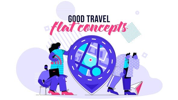 Good Travel Flat Concept - 26139888 Videohive Download