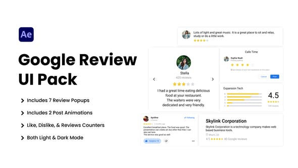 Google Review UI Pack - 37729587 Download Videohive