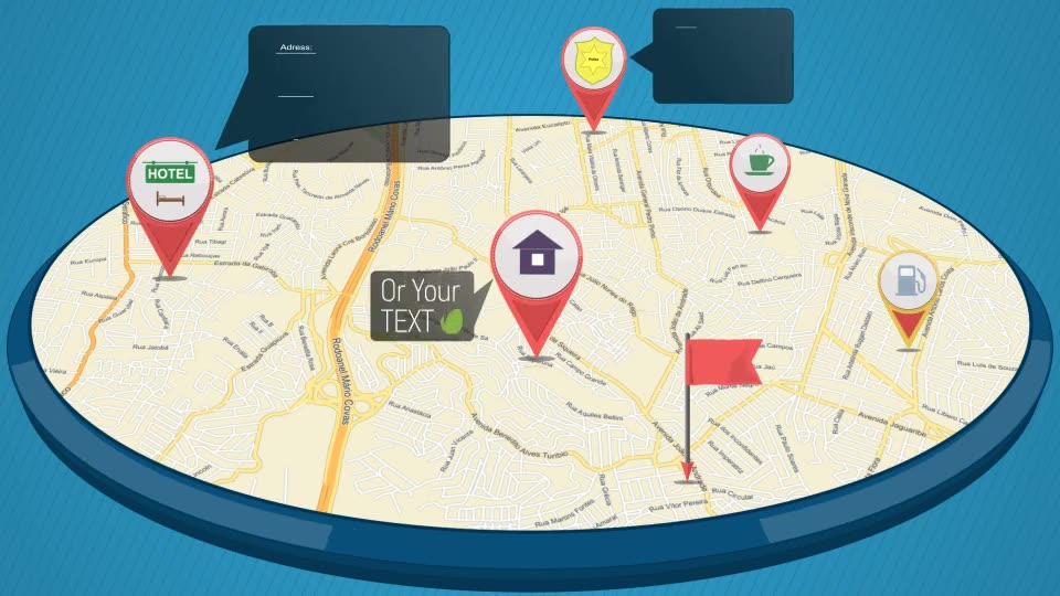 GPS Markers Map - Download Videohive 9910759