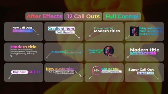 Gradient Call Outs | After Effects - 38713495 Videohive Download