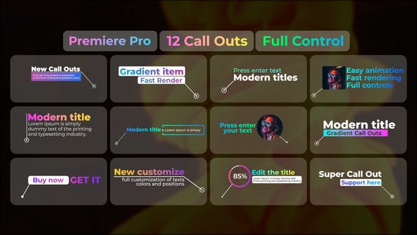 Gradient Call Outs | Premiere Pro - 38803296 Videohive Download